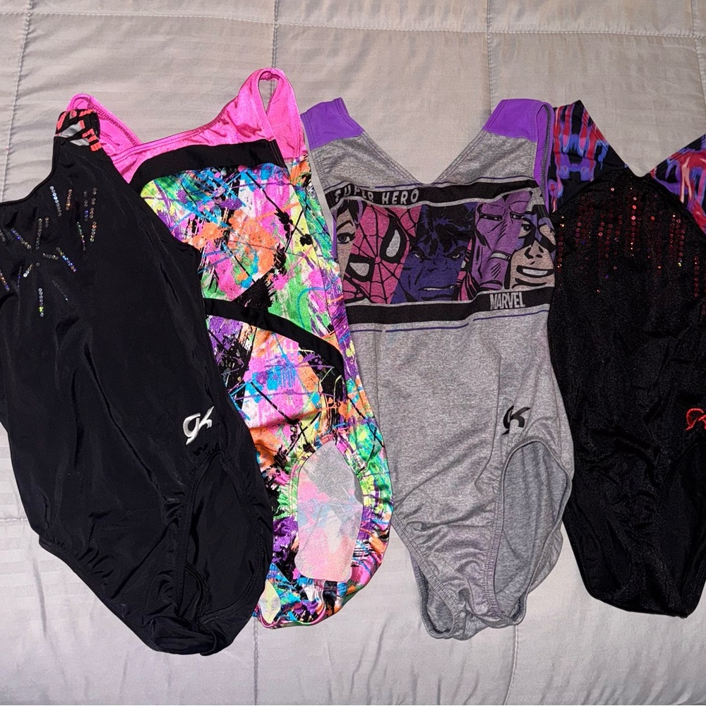 GK Kids Leotards - Black, Pink, Gray, Multicolor
